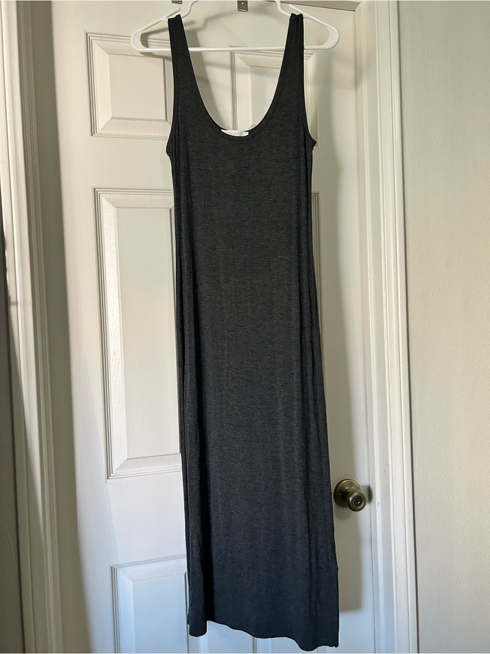 Forever 21 Dark Charcoal Scoop Neck Maxi Dress